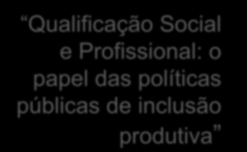 Qualificação Social e Profissional: o papel das políticas públicas de inclusão