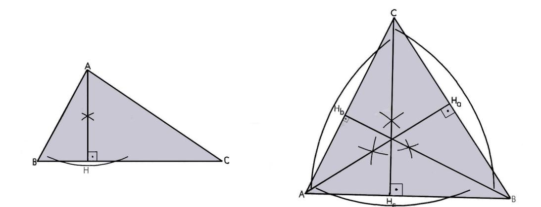 I AÔB I BÔC = Observação: Dois ângulos adjacentes são sempre consecutivos, mas dois ângulos consecutivos nem sempre são adjacentes. AH é a altura relativa ao lado BC.