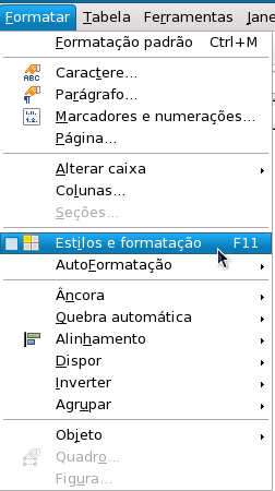 Definir cor da fonte Definir cor de realce da fonte Cor do pano de fundo Personalização da barra de formatação Tabela 2: Barra de Formatação 4.