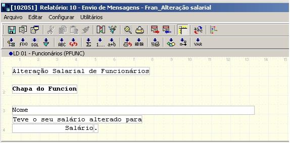 e-mails serão enviados para o(s) Funcionário(s), sendo possível também o envio de mensagens para o(s) Supervisor, Chefe e Terceiro.