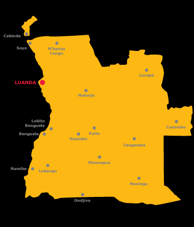 Capital: Luanda Línguas: Português (oficial), Kikongo, Kimbundo, Tchokwe, Umbundo, Mbunda, Kwanyama