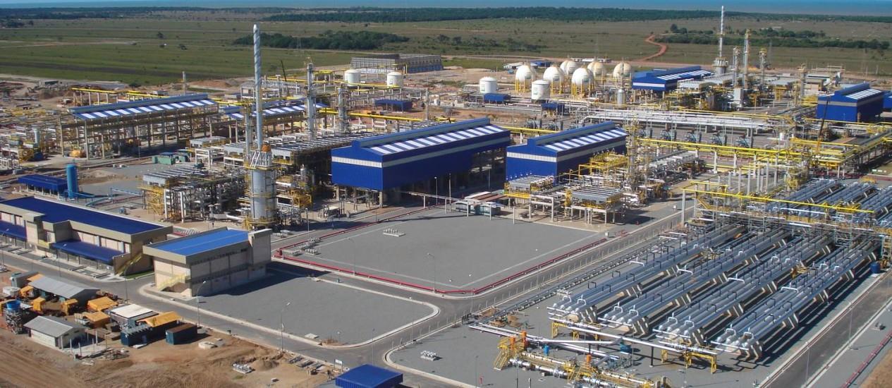Unidade de processamento de gás natural da Petrobras, em Linhares, no Espírito Santo.