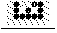 5 pontos Essa uma das formas mais comuns de um grupo na situação de vida ou morte. Normalmente o ponto central é o mais importante.