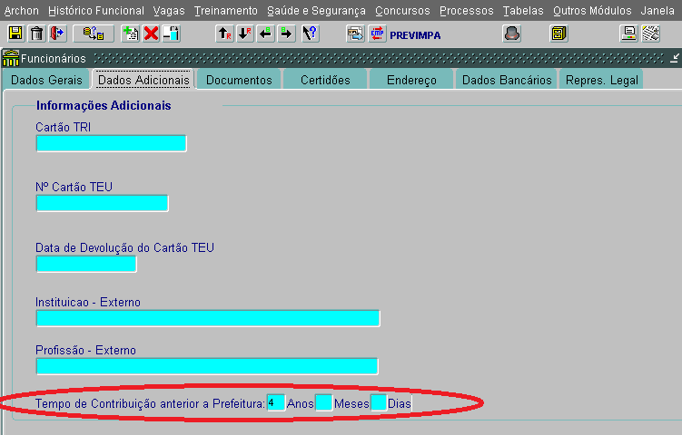 ONDE CADASTRAR TEMPO