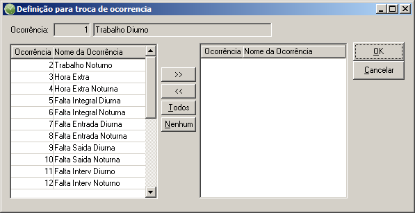 Outros, para ocorrências que não se enquadrem em nenhuma das demais opções; Trabalho Noturno, para ocorrências referentes à jornada de trabalho noturno. 5.