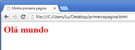 Exemplo 2 Edite-o da seguinte forma: <h1 style="color: red;">