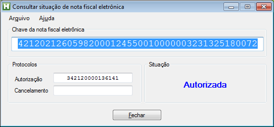 Consultando situação de NF-e emitida por terceiros Figura 139. Emissão de nota fiscal.