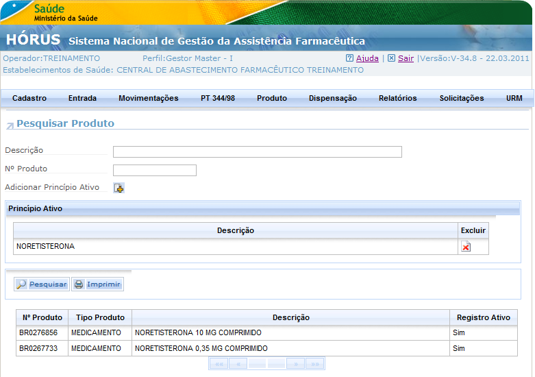 142 Para consulta, clique em Pesquisar.