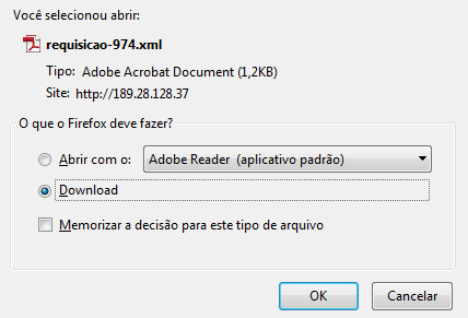 29 Selecione Download, caso queira gravar o arquivo.