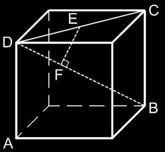 Matemática 01. A ilustração a seguir é de um cubo com aresta medindo 6 cm.