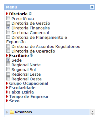 PARAMETRIZAÇÃO INTERNA Ao clicar no menu Parametrização Interna será apresentada a tela que aparece na figura abaixo.