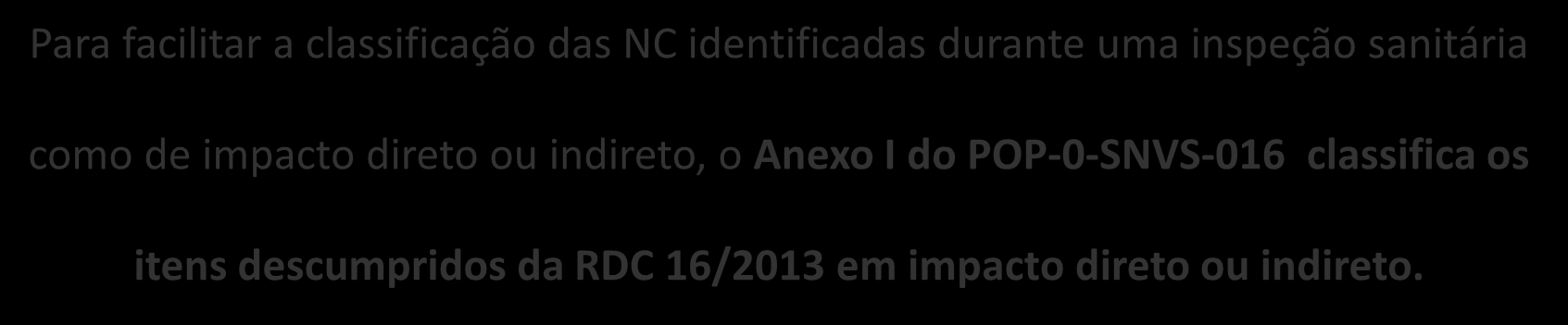 COMO PONTUAR A ETAPA 1 Para facilitar a classificação das NC