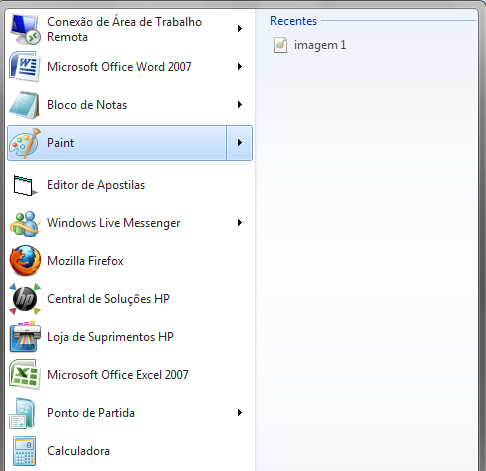 Uma mudança interessante no Windows 7 é que além de ser atalho para um programa recentemente utilizado, o atalho se torna um menu para acesso aos últimos documentos abertos no referido programa.