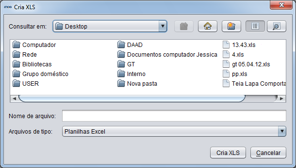 Orientações de preenchimento: Será gerada uma planilha Excel de todos os campos para colocar os dados dos colaboradores.