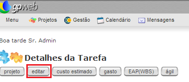 Figura 31 Opções de Status do Projeto Progresso: é o percentual do projeto já executado. Ele altera automaticamente conforme são feitos registros nas tarefas. Ativo?