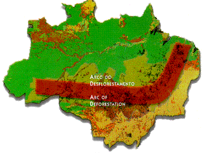 54 Fig. 15 - Área de abrangência do Arco do Desflorestamento. Fonte: Soares Filho (2002). Em escala regional, observamos o tipo de uso da terra que caracterizam o contexto abordado.