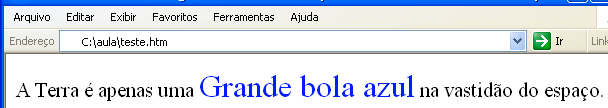 3.2 - Formatação do tamanho e estilo da Fonte Um tag muito importante na linguagem HTML é o tag <FONT>. Ele determina a cor, tamanho e tipo da fonte.