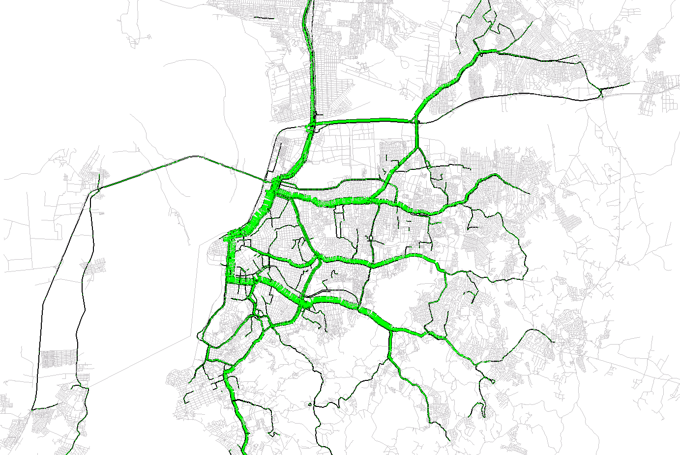 Figura 7.3 - Carregamento da Rede de Transporte - Estudo de Demanda 2012.