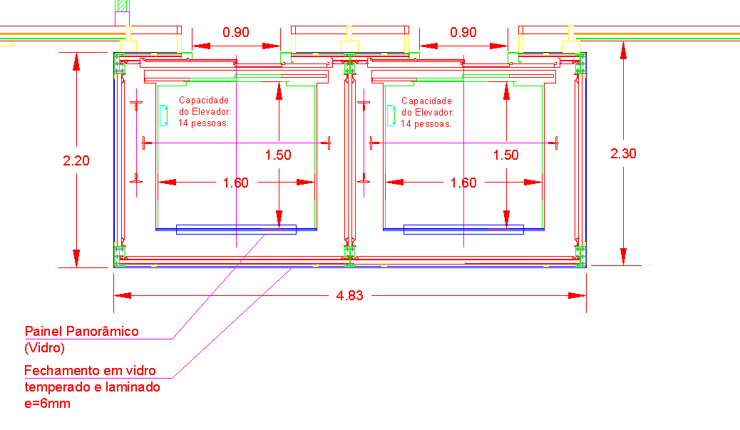 Solução proposta Especificação dos Elevadores Os elevadores especificados atendem integralmente as recomendações de acessibilidade conforme norma técnica NBR NM-313.