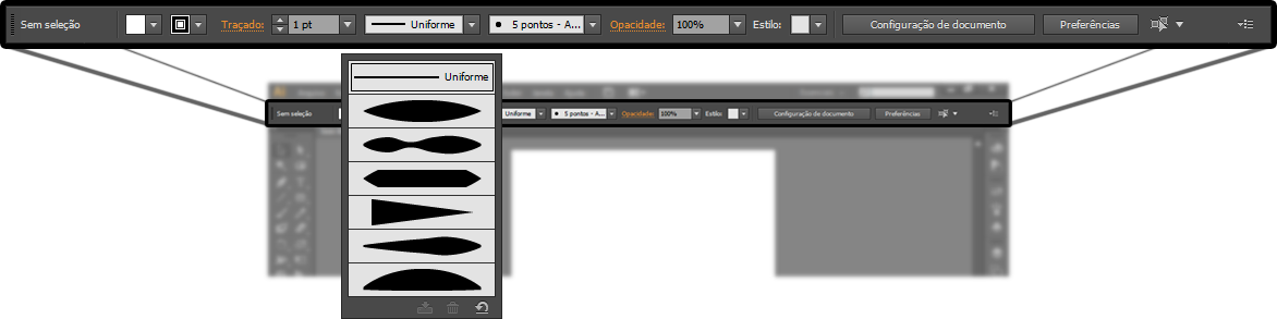 20 Propriedade amostra Permite visualizar uma paleta de cores predefinidas para serem utilizadas como preenchimento ou contorno.