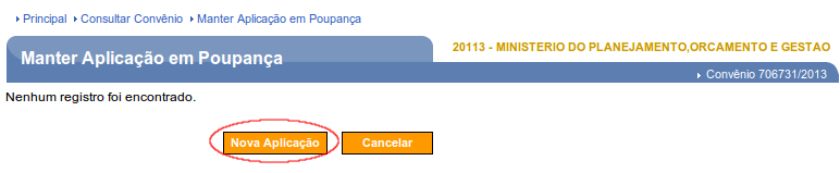 Figura 71 O sistema exibirá a tela para a consulta do convênio.