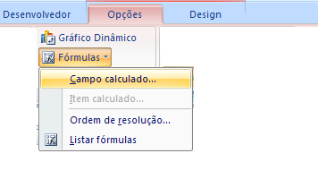 No painel Resumir campo de valor por, podemos configurar a operação a ser realizada, como por exemplo, soma, média, máximo, mínimo, etc.