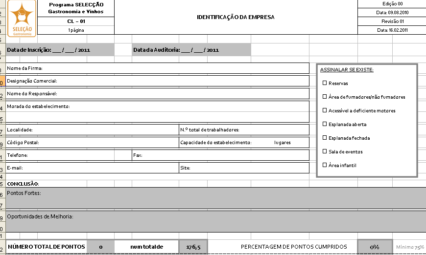 AUDITORIA GASTRONÓMICA E DE