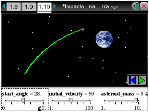 Transita para as páginas 1.7-1.10 2. A página 1.7 descreve a Escala de Turim, uma ferramenta usada por astrónomos para caracterizar o perigo do impacto e a quantidade de estragos para um dado NEO.