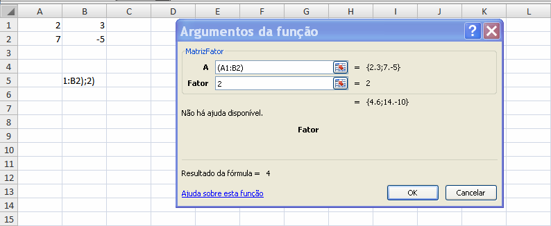 138 Como podemos copiar uma matriz de três linhas e três colunas? É só selecionar o intervalo, aqui G5:I7, e introduzir a seguinte constante de matriz: ={1.2.3;4.5.6;7.8.9}, pressione Ctrl+Shift+Enter.