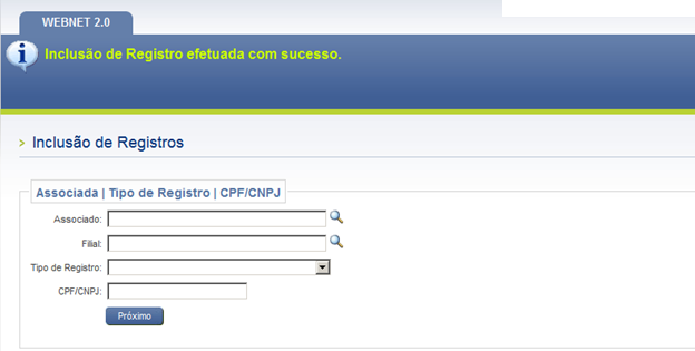 Digitar ou alterar os Dados de Endereçamento do cliente, para emissão da Carta de Notificação (modelo Anexo) da inclusão do registro.