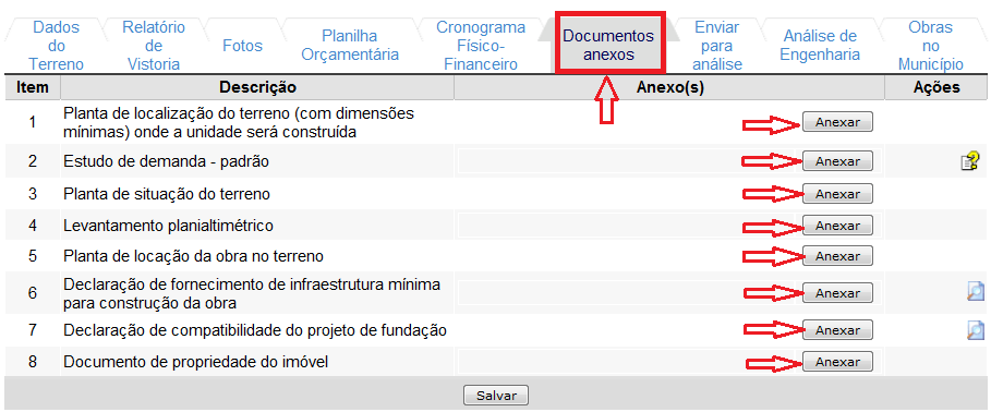 4.5. CRONOGRAMA FÍSICO-FINANCEIRO Deverão ser preenchidos os prazos de execução das diferentes etapas da obra, conforme modelo disponibilizado pelo sistema, por quinzena.