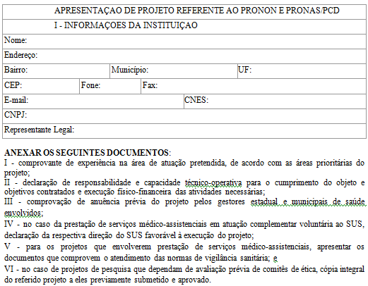 MODELO DE APRESENTAÇÃO DE PROJETOS