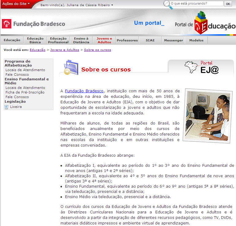 8 Sobre os cursos Pré-inscrição Exames de Conclusão Educador, cadastre seu currículo Fale Conosco Área do Aluno Área do Educador