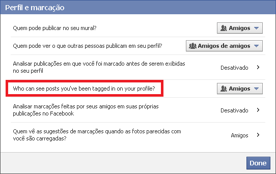 Problema 5: Definir nível de privacidade para campos com múltiplos itens.