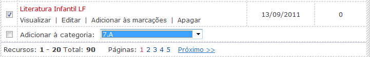 1.1. Criar categorias Poderá organizar os seus recursos criando categorias. 2 selecione a opção Aulas personalizadas.. Escreva a categoria que pretende na caixa Nova categoria. Clique em OK.