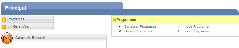 Listar Programas: permite listar os programas disponibilizados por todos os órgãos. Conforme Figura 4. Figura 4 3.1.