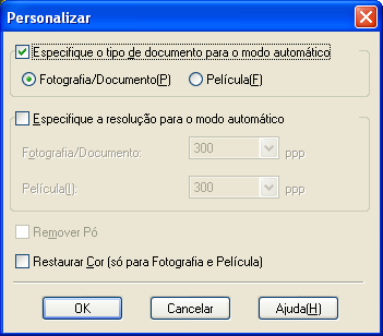 Restauração de cores em fotos, filmes e slides Com a função Restaurar Cor do utilitário EPSON Scan, é possível transformar fotos antigas, desbotadas e mal expostas automaticamente em fotos com cores