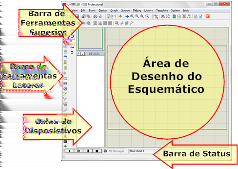 Introdução ao Proteus Interface inicial do ISIS