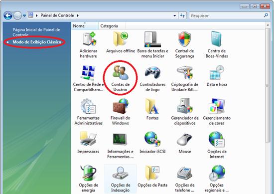 Windows Vista - Para desativar o UAC (User Account Control) que é o sistema de controle de contas de usuários, faça os procedimentos abaixo: 1) Clique no botão Iniciar do