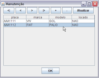 As Figuras B19, B20, B21 e B22 apresentam o cadastro de cliente, de carro, de pagamento e