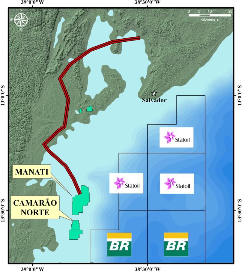 Atualização de Manati Produção deve aumentar no 3T em relação ao volume do 2T Estação de Tratamento de gás Todos os seis poços do