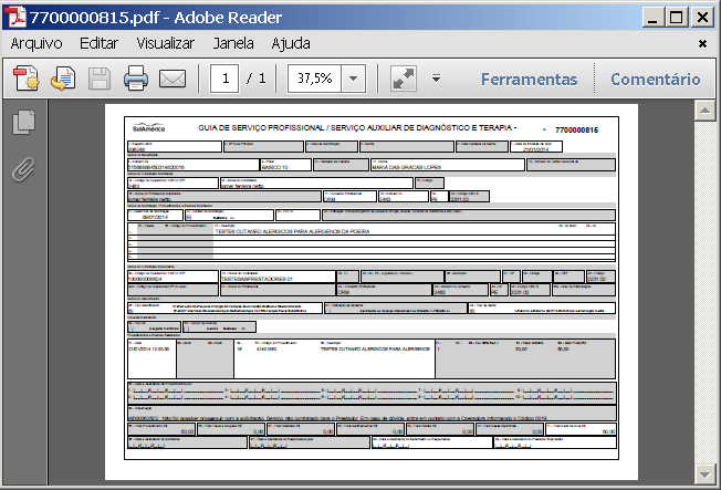 14.3 Para imprimir a GRD ou Guia, clique na opção desejada, onde será aberto arquivo em PDF para a impressão.