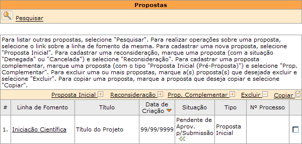 Enviando a proposta Uma vez que você tenha preenchido a proposta, é possível enviá-la por meio do link.