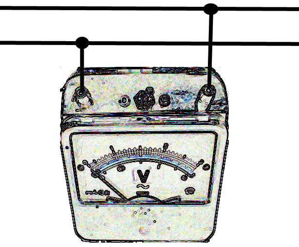 Medição de Tensão A.Voltímetro Existem voltímetros para medições em corrente contínua e alternada.