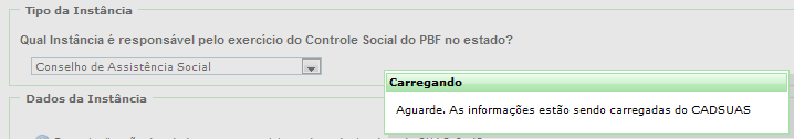 Após o carregamento dos dados a partir do CADSUAS, você deve clicar no botão para que as informações sejam atualizadas no SIGPBF, conforme podemos observar na figura abaixo: Figura 34.