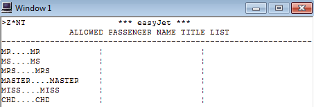 Display Name Titles Z*NT Outras informações importantes: São permitidas reservas Easyjet no mesmo BF com companhias aéreas regulares Manual online: http://www.easyjet.