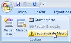 1_15 - ADS - PRO MICRO (ILM 001) - Estudo dirigido Macros Gravadas Word 35/35 7. Selecione a guia Desenvolvedor e clique em Segurança de Macro. 8.