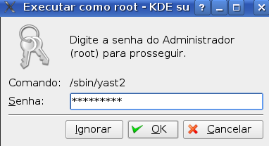 Agora digite a senha de root Clique em