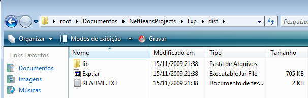 Por fim clique novamente no projeto com o botão direito e escolha a opção limpar e construir. Isso criará o arquivo.jar no diretório dist. Pronto!