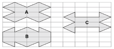 ATIVIDADE Na malha etangula ao lado, o peímeto da figua A é 156 cm e o da figua B é 1 cm. Qual é o peímeto da figua C?